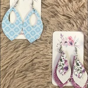 Two Pairs of Handmade Dangle Earrings Lightweight